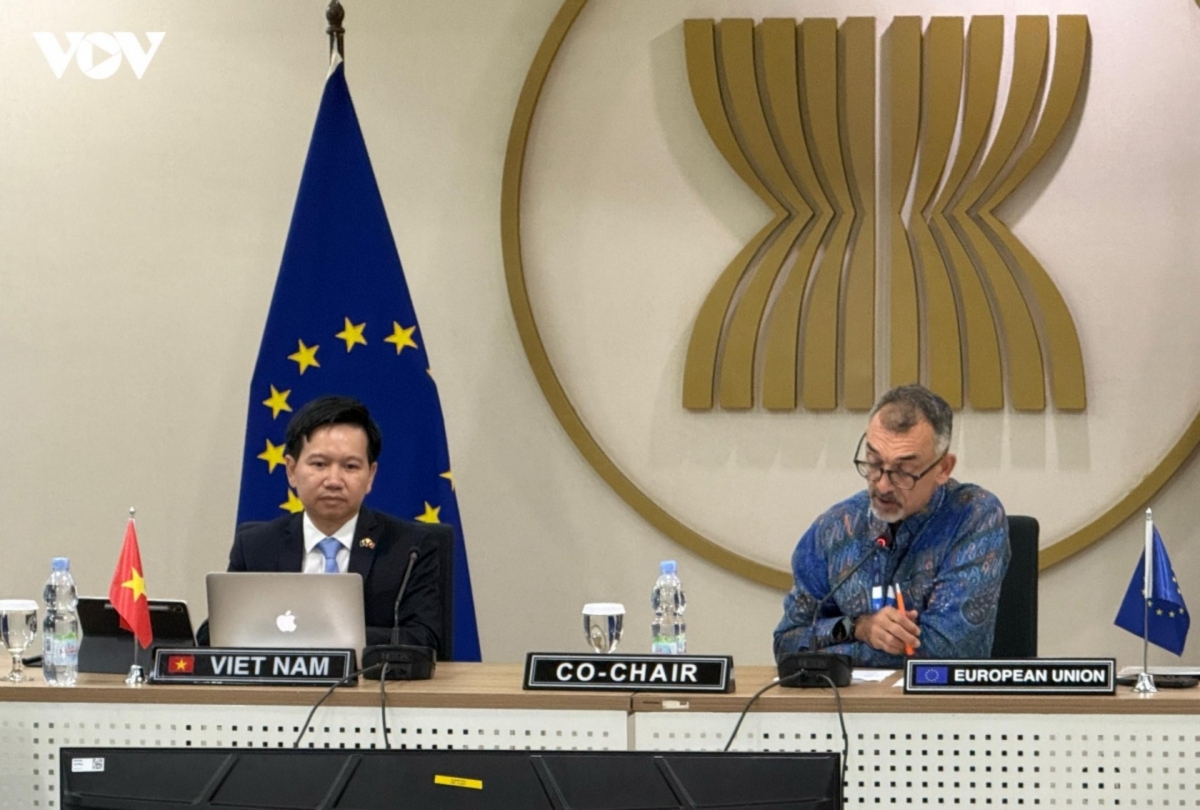 Sidang pertama Badan Penyelenggaraan Proyek Paket Konektivitas Berkelanjutan ASEAN-Uni Eropa di bidang Perdagangan (SCOPE Trade). Foto: VOV Jakarta