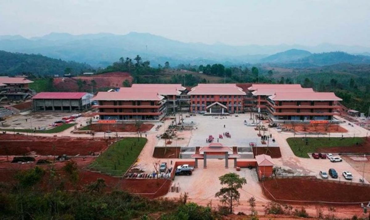 Si Pa Phin Boarding School, serving primary and lower secondary levels, has modern, well-appointed facilities. (Photo: Ha Anh / Dien Bien Newspaper and Radio-Television Station)