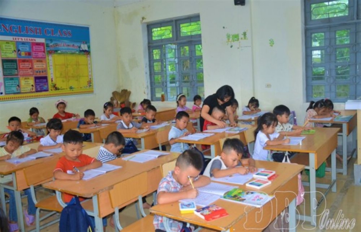 At Thanh Yen Primary and Secondary Boarding School (Photo: Nguyen Hien/Dien Bien Newspaper and Broadcasting Station)