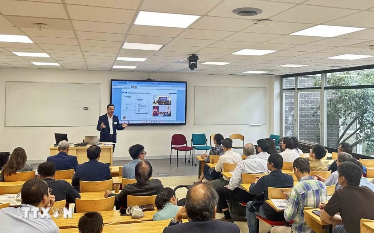 A seminar on Vietnam's nuclear program is held in hybrid format (online and in-person) at Ecole Polytechnique University, Palaiseau, France on August 30, 2026. (Photo: Ngoc Hiep/VNA)