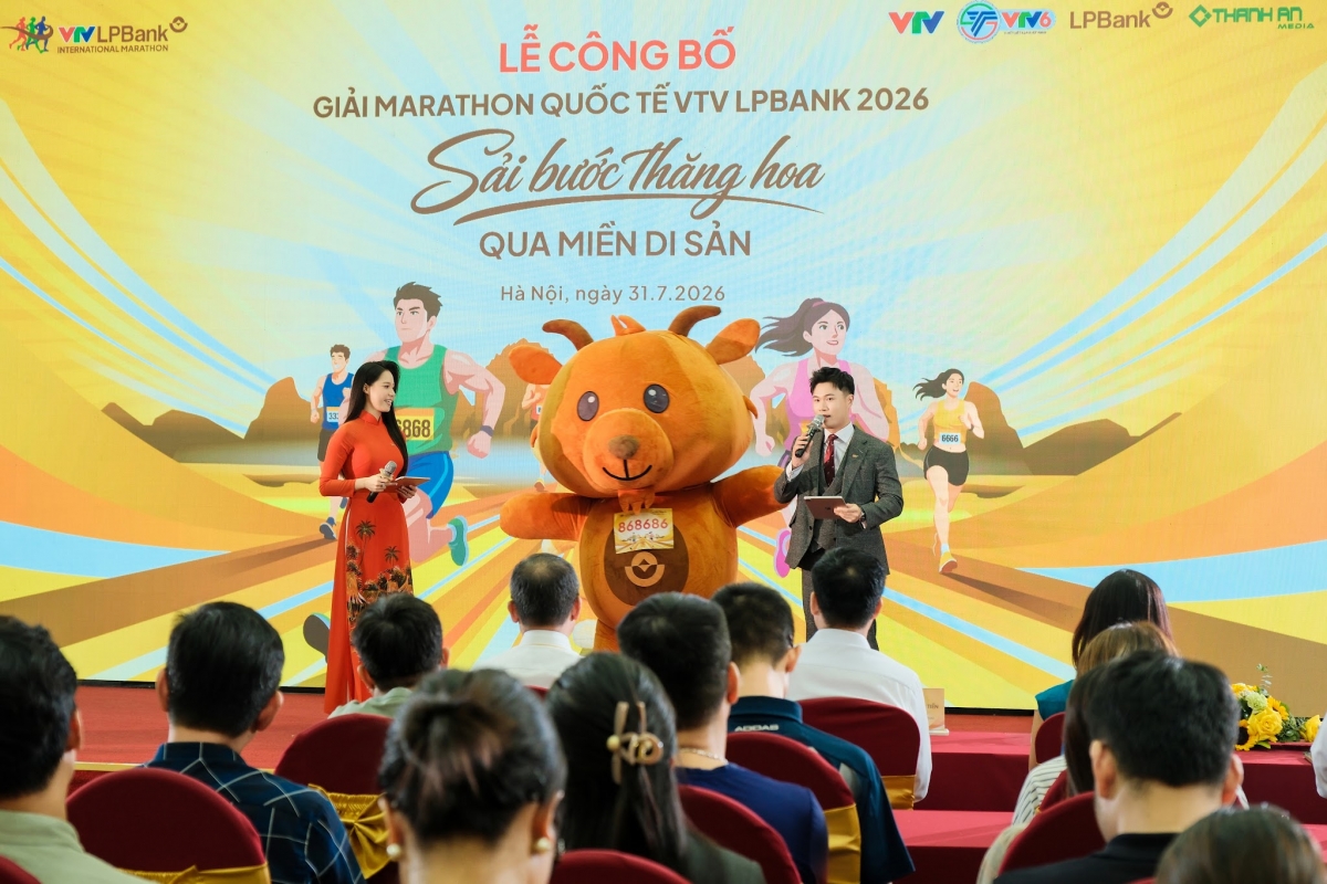 Die Pressekonferenz über den internationalen Marathonlauf VTV LPBank 2026. (Foto: thethaovanhoa.vn)