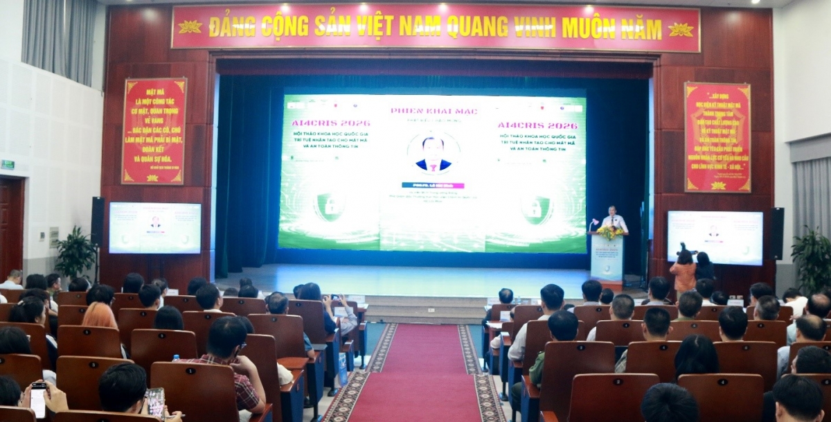 Quang cảnh Hội thảo khoa học quốc gia "Trí tuệ nhân tạo cho Mật mã và An toàn thông tin”.