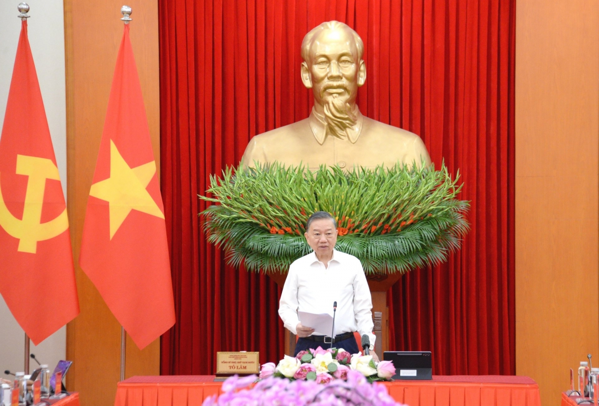 General Secretary and President To Lam calls for amendments to the Party Charter with alignment to digital transformation and the control of power, aiming to servethe people. (Photo: Van Hieu/VOV)