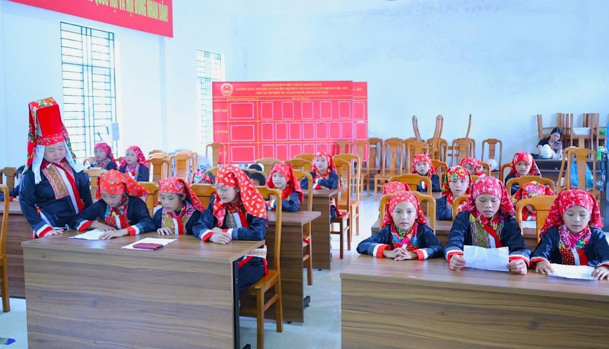 The Pa Dung class has about 20 children. (Photo: collaborator La Nhung/VOV-Northeast)