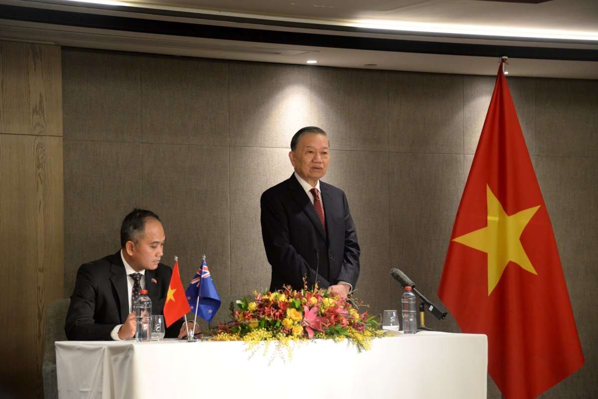Party General Secretary and State President To Lam speaking at the gathering (Photo: Viet Nga/VOV-Australia)