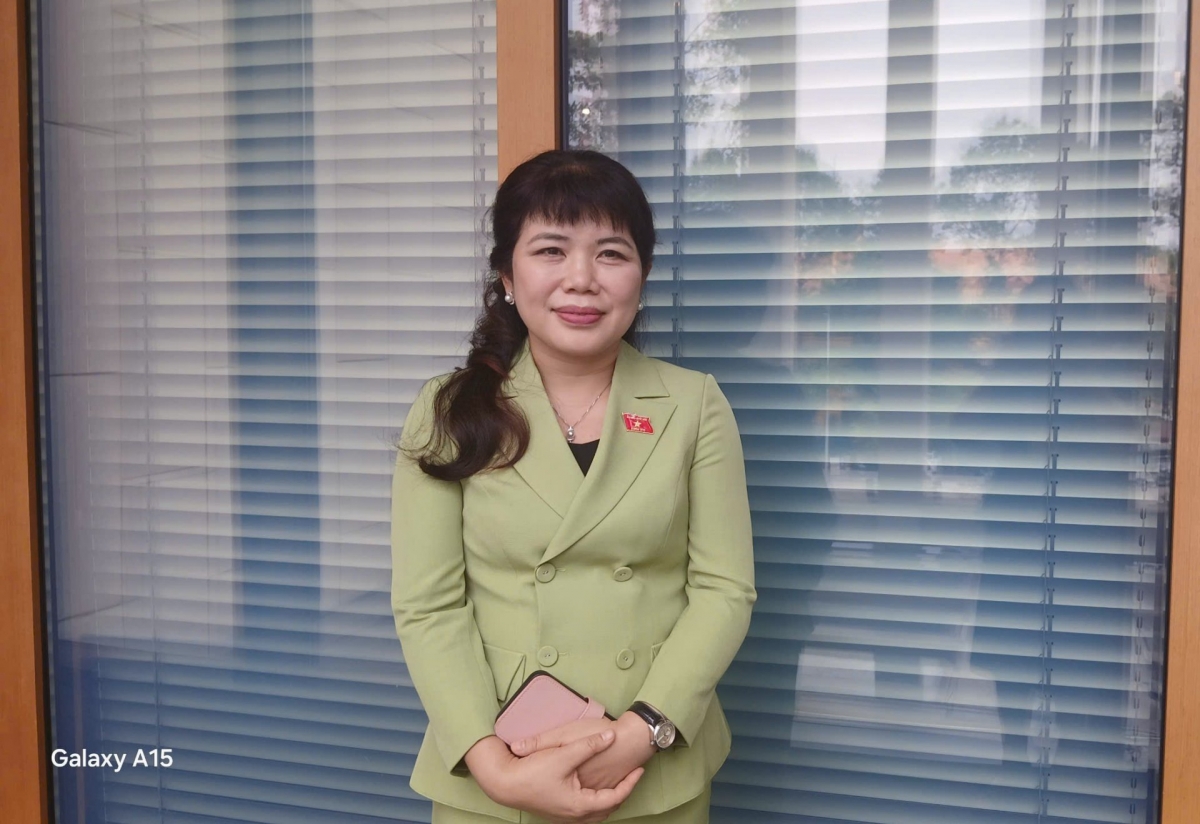 Đại biểu Nguyễn Thị Thu Hà, đoàn Quảng Ninh. Ảnh: Vân Hồng/VOV1