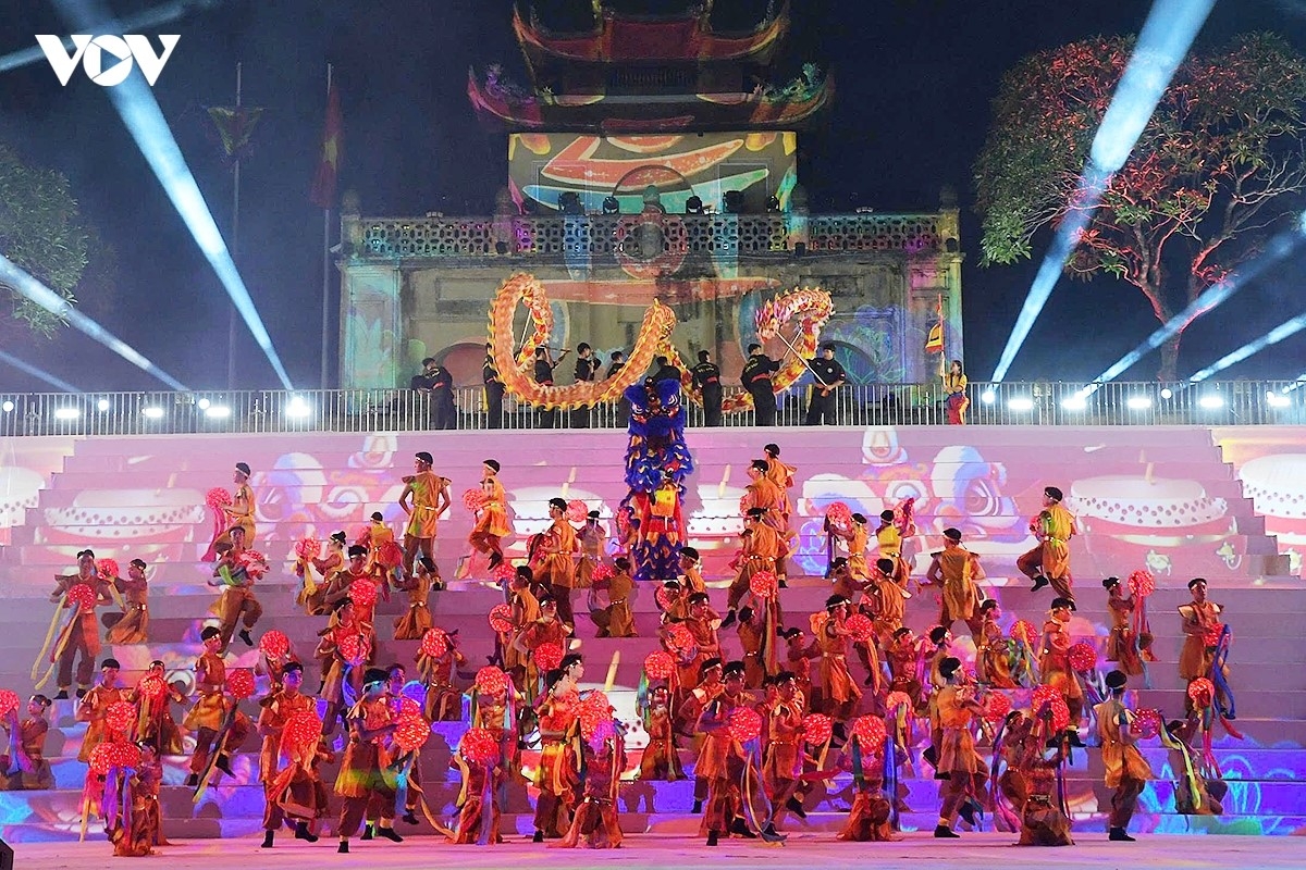 Tối 7/8, tại Hoàng Thành Thăng Long đã diễn ra Lễ khai mạc Festival Võ thuật Quốc tế Hà Nội năm 2026 với thông điệp “Hào khí Thăng Long – Tinh hoa võ Việt”. Ảnh: Thư Vũ/VOV