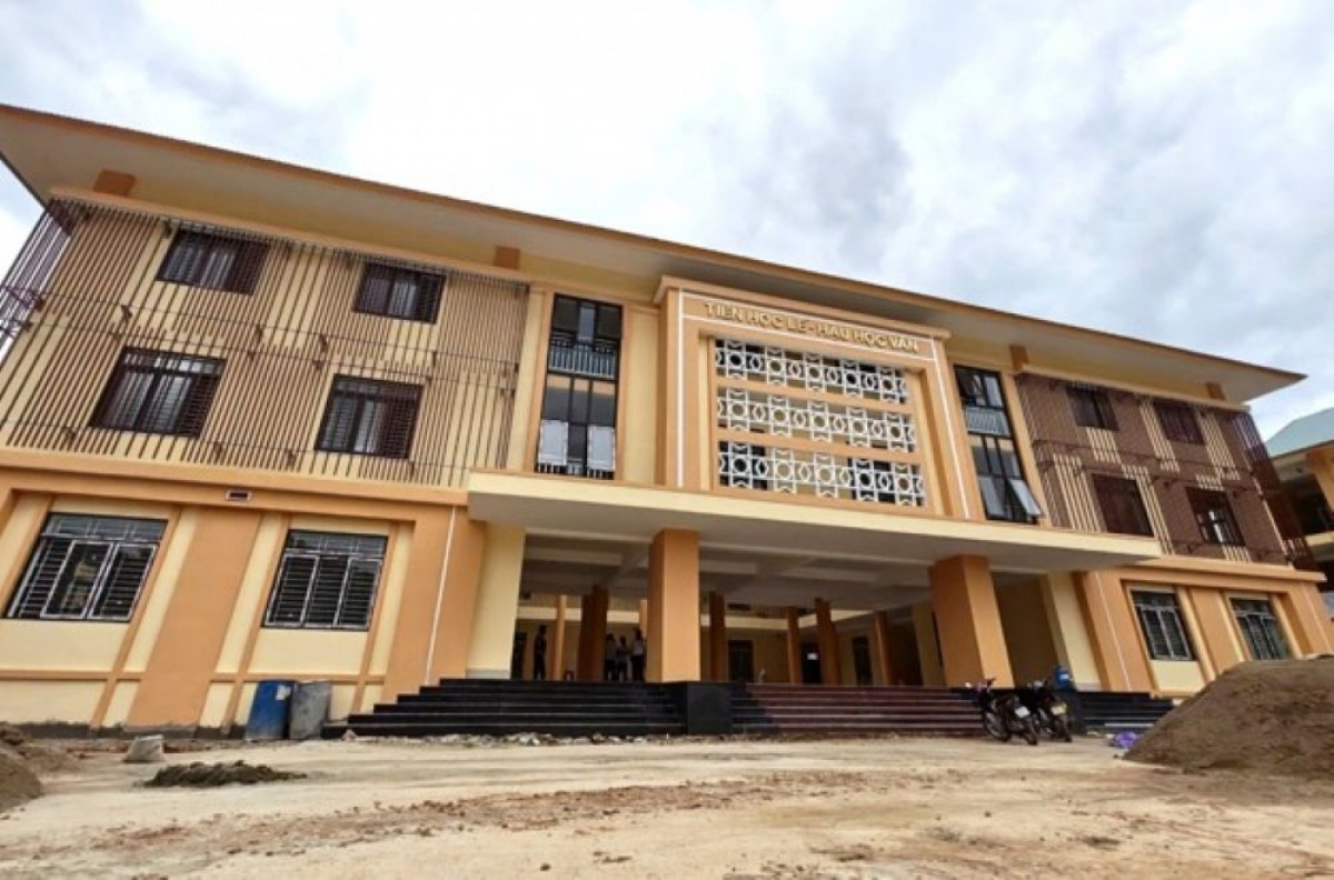 The Dakrong Ethnic Minority Boarding School is expected to be completed before the opening of the new school year on September 5. (Photo: VOV)