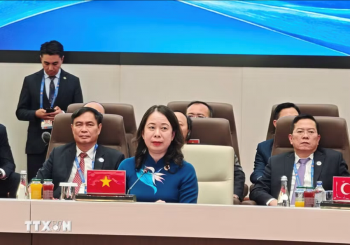 Vice President Vo Thi Anh Xuan speaks at the SCO Plus Summit, Kyrgyzstan, September 1, 2026. (Photo: VNA)