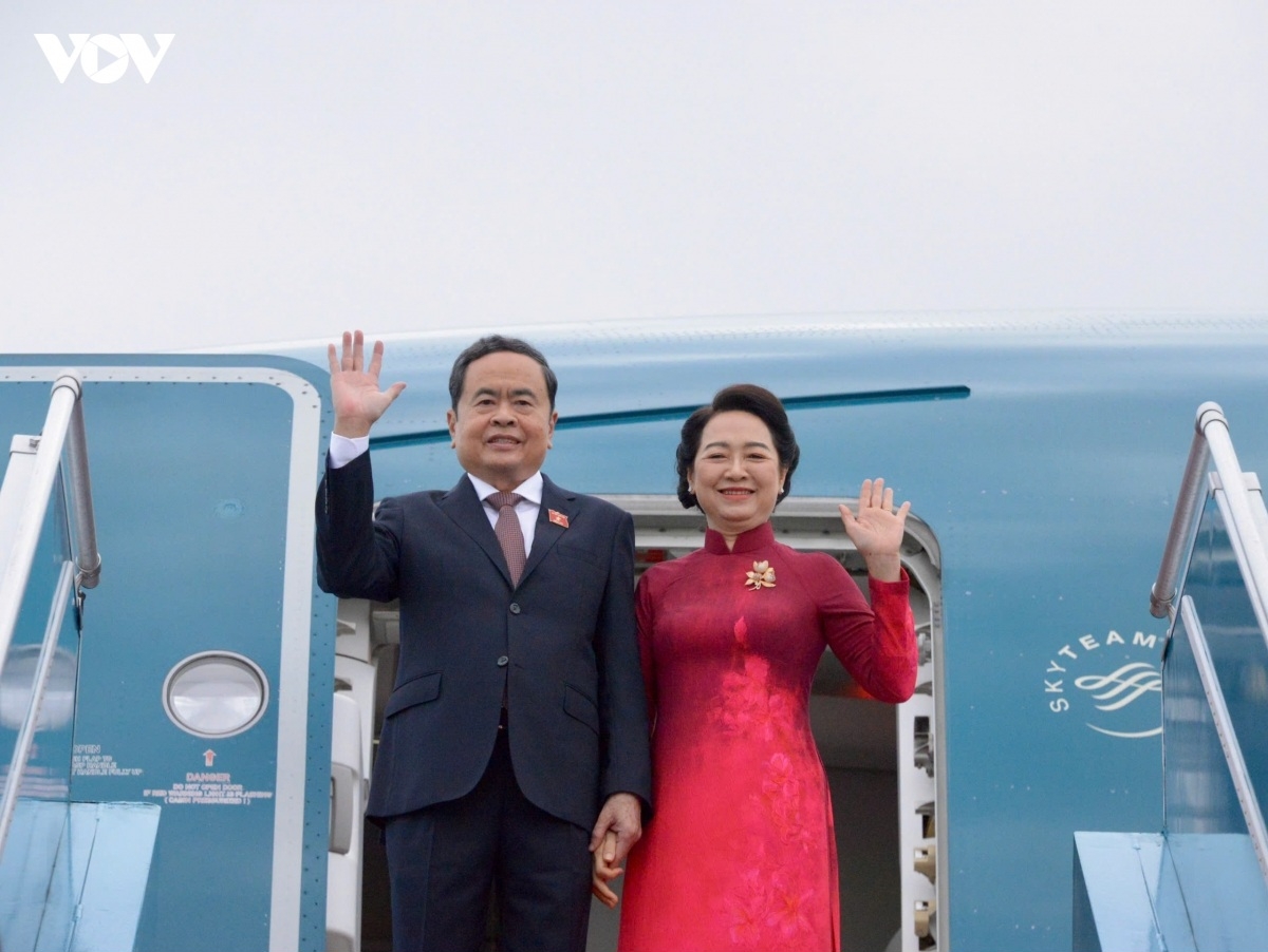 National Assembly President Tran Thanh Man, his spouse and a high-level Vietnamese delegation leave for official visits to South Korea, Mongolia. (Photo: VOV)
