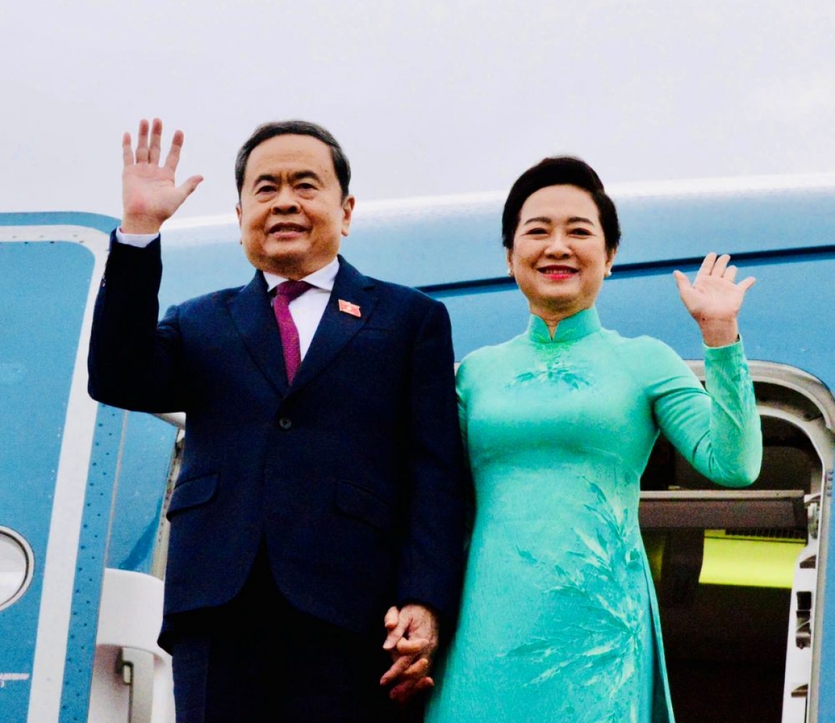 Ketua Majelis Nasional Tran Thanh Man dan istrinya meninggalkan Seoul, berhasil mengakhiri kunjungan resmi mereka ke Republik Korea . Foto: Doan Tan/VNA.