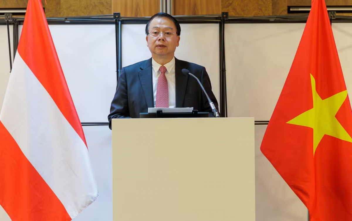 El viceministro de Finanzas de Vietnam, Nguyen Duc Chi, Interviene en el evento. Foto: Comité Organizador