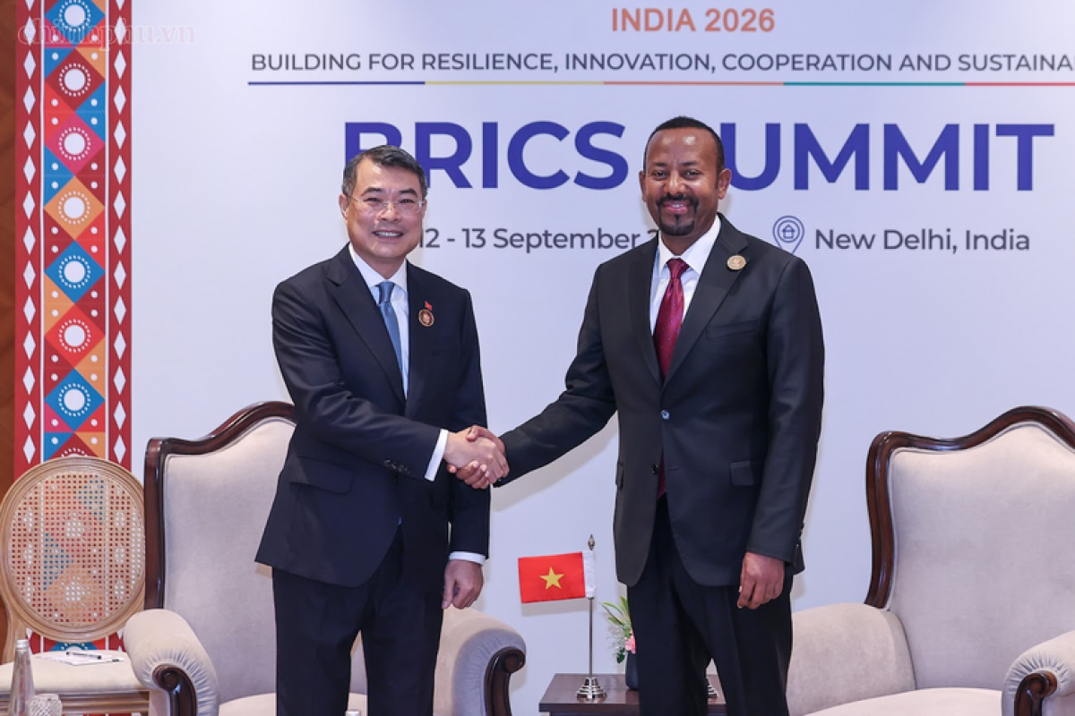 Le Premier ministre Lê Minh Hung et son homologue éthiopien Abiy Ahmed Ali.<br>
Photo: VGP