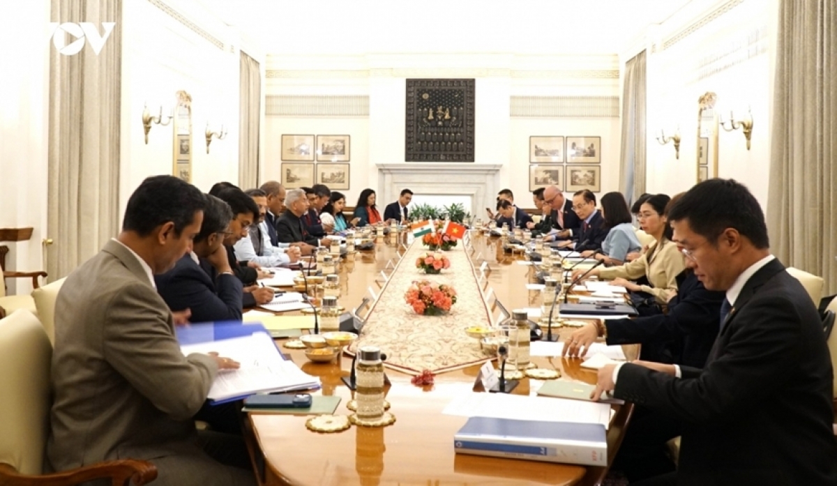 The 19th session of the Vietnam-India Joint Commission Meeting on Trade, Economic, Scientific and Technological Cooperation (Photo: VOV)