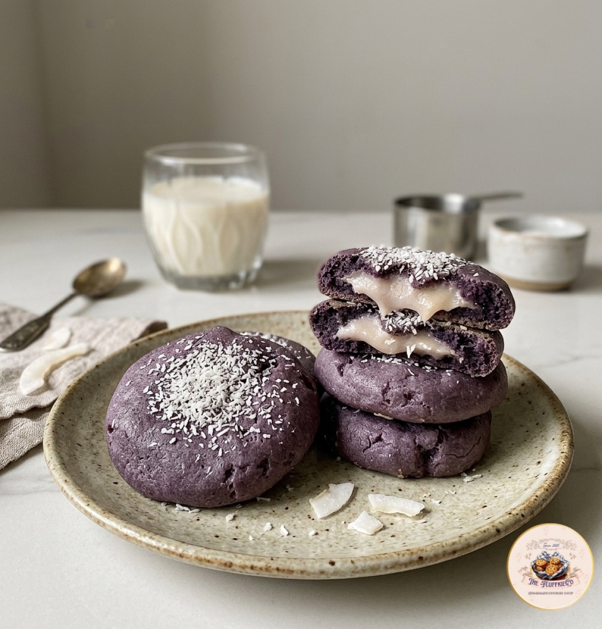 Purple on the plate: The taro coconut cookie (Photo: The Fluffkieco)