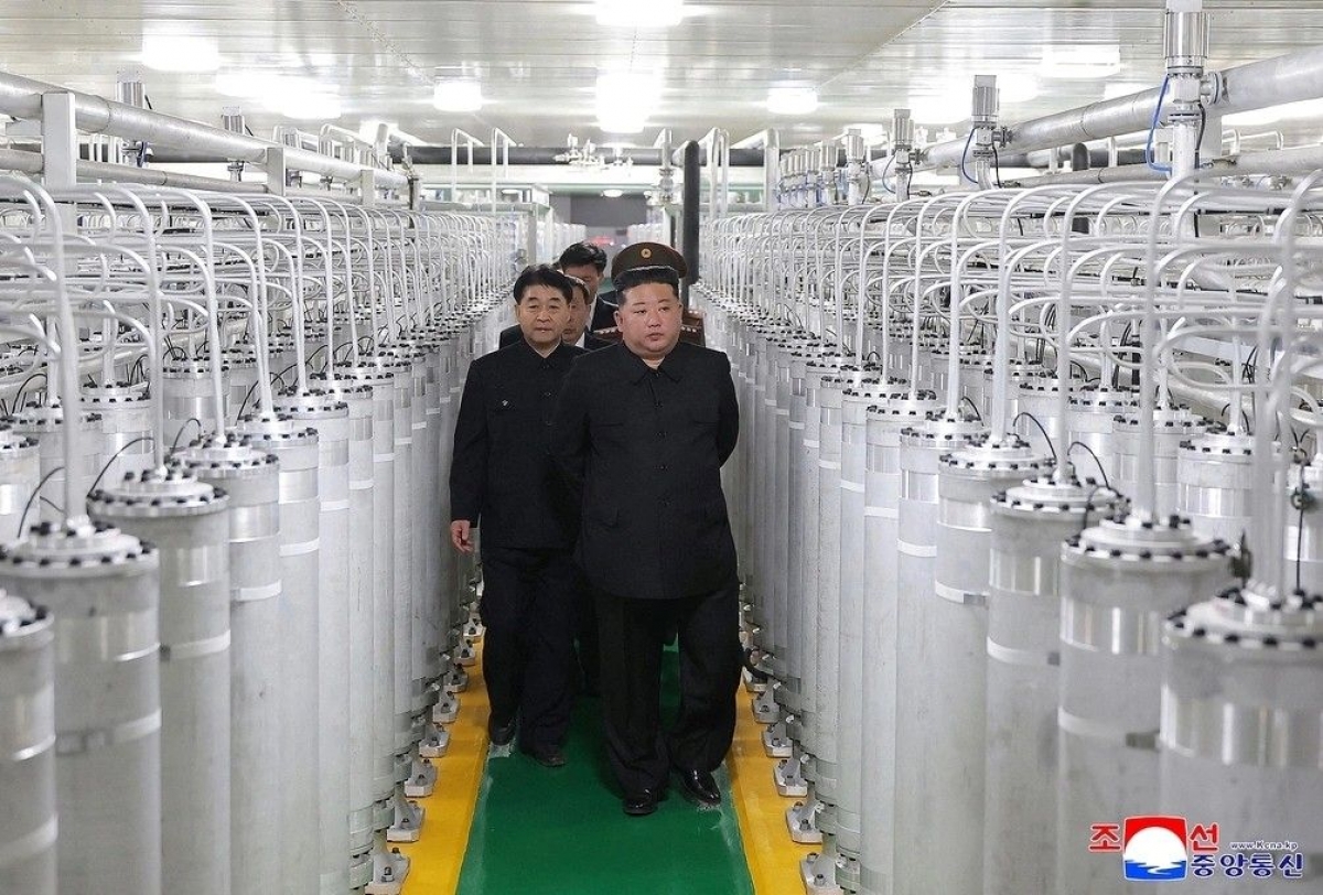 DPRK leader Kim Jong Un inspects a newly inaugurated nuclear materials factory on June 3, 2026. (Photo: KCNA)