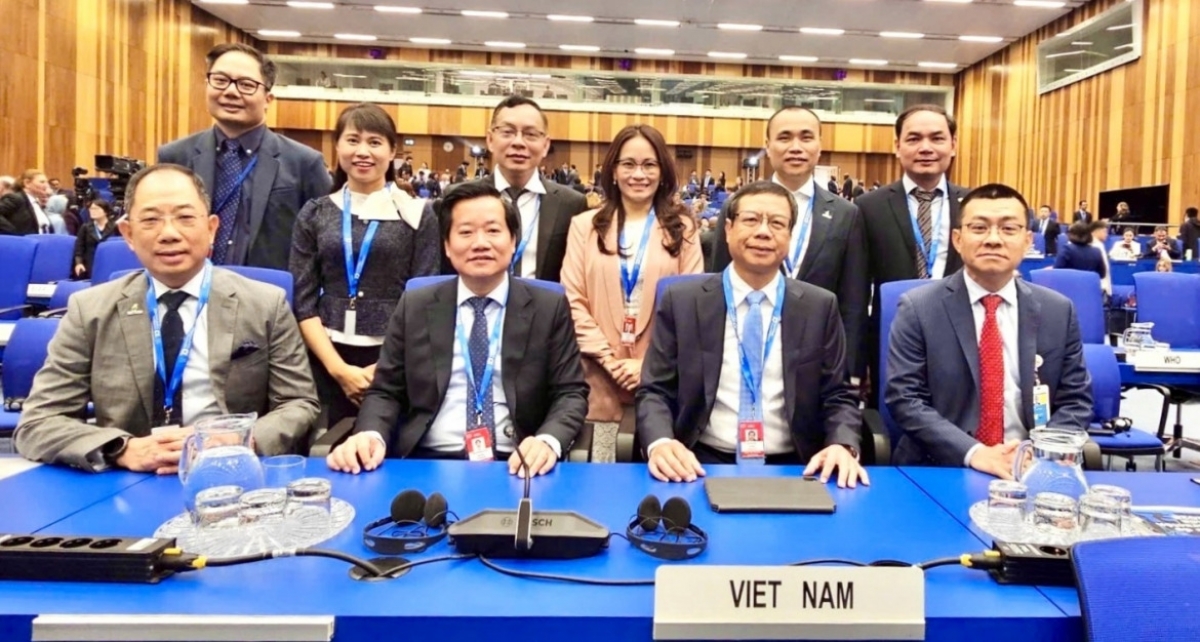 Đoàn Việt Nam tham dự khóa họp lần thứ 70 Đại hội đồng IAEA. Ảnh: VOV-Praha