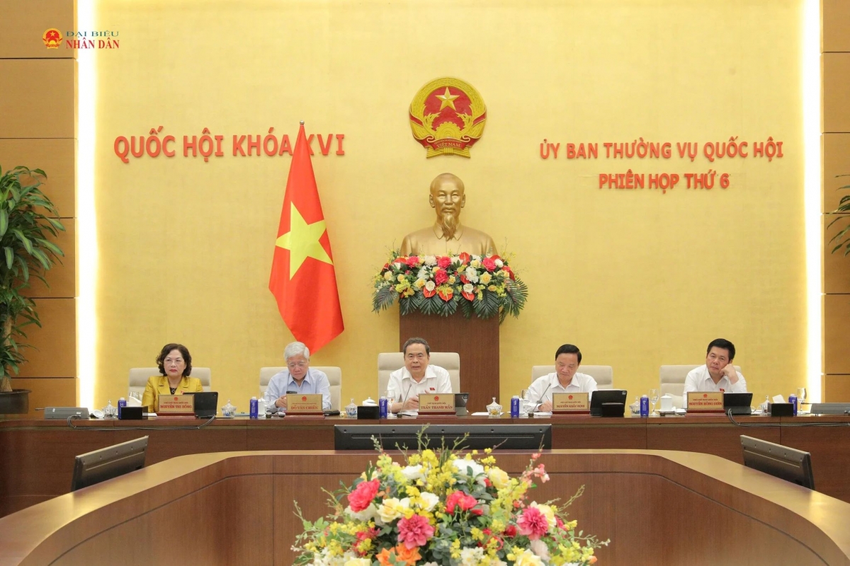 Chủ tịch Quốc hội Trần Thanh Mẫn chủ trì phiên họp. Ảnh: Báo Đại biểu nhân dân.