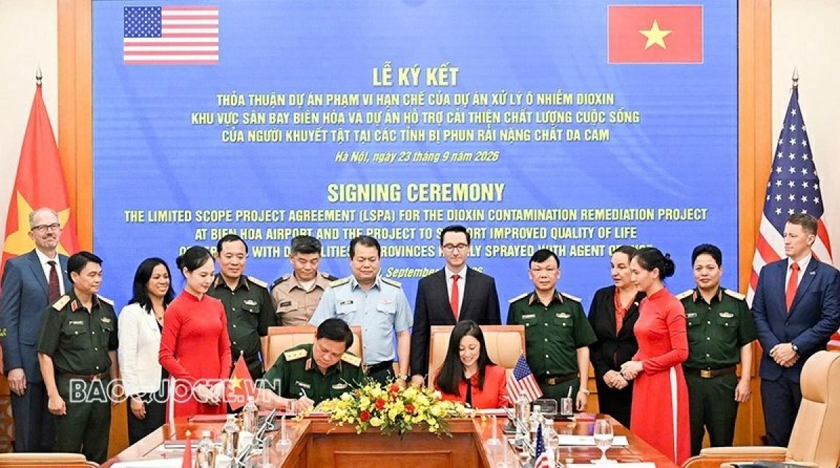 Delegados a la firma de ceremonia. Foto: baoquocte.vn