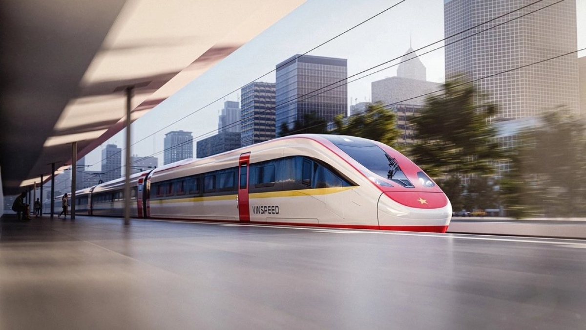 A 3D model of VinSpeed's high-speed train (Photo: VIC)