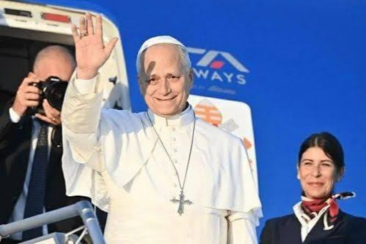 ローマ教皇レオ14世が9月25日、フランス訪問を開始し、AI＝人工知能、若者、ヨーロッパの平和に関するメッセージの発信に重点を置いた（写真：The Sun Malaysia）