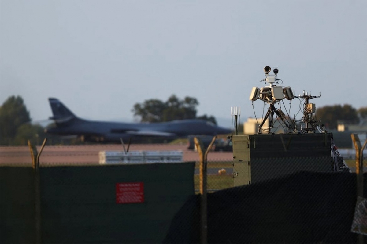 À la base aérienne de la Royal Air Force à Fairford, dans le Gloucestershire, au sud-ouest de l’Angleterre. Photo: REUTERS