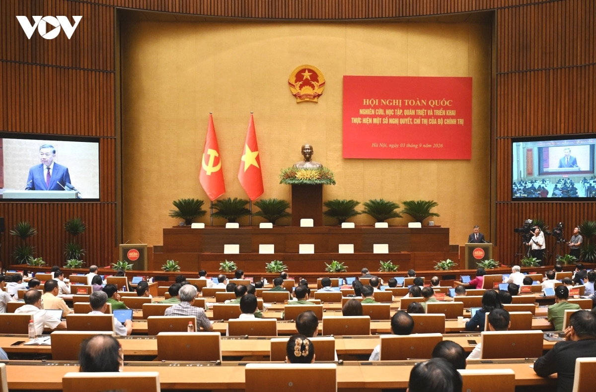Vue d’ensemble de la visioconférence du 3 septembre 2026. Photo: VOV