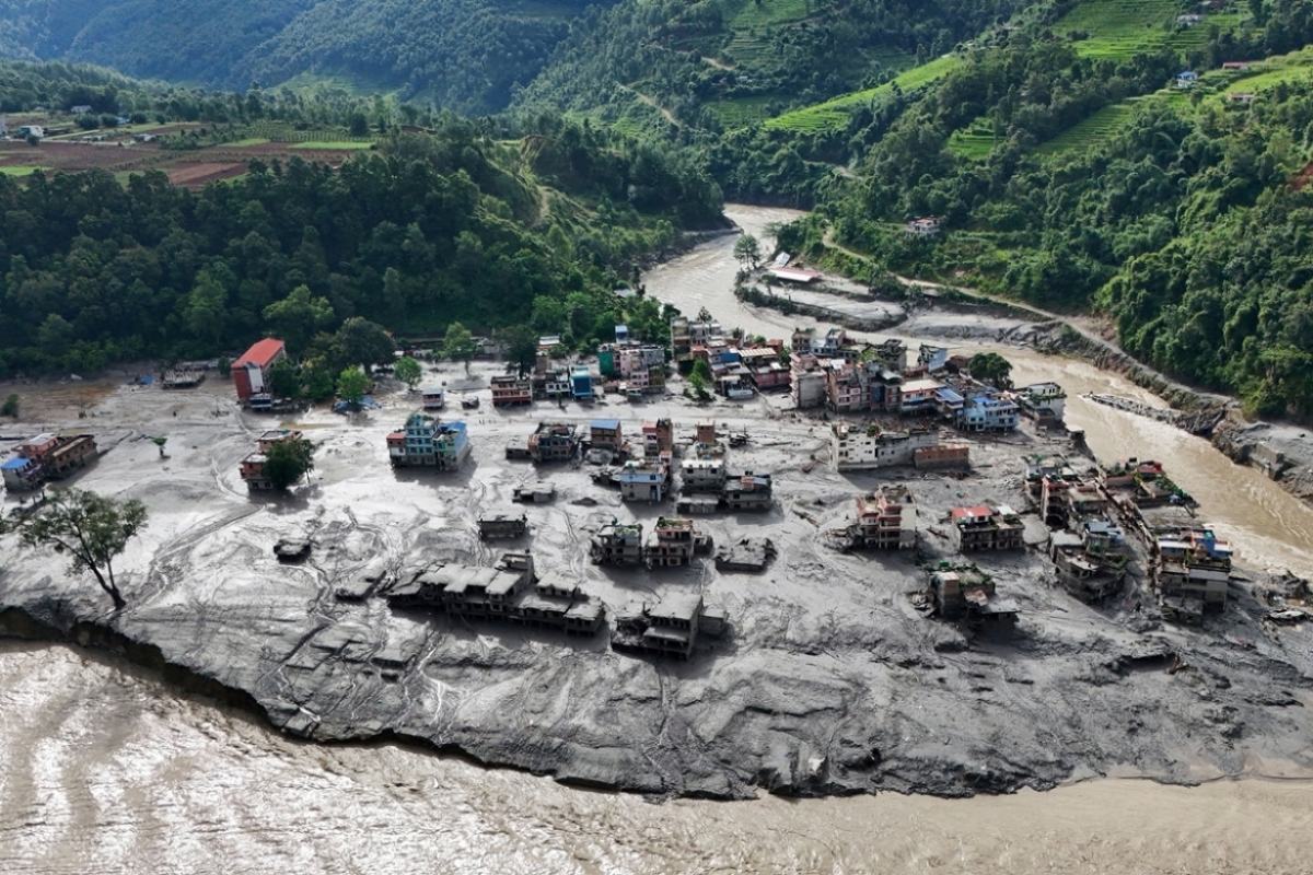This area is affected by recent flash floods in Nepal (Photo: Reuters)