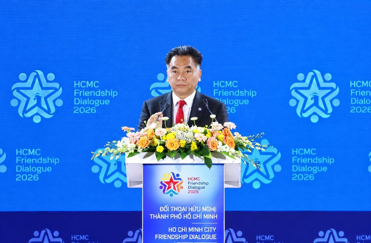  Phó Chủ tịch Thường trực UBND TP.HCM Nguyễn Lộc Hà phát biểu khai mạc.<br>
Ảnh: VOV