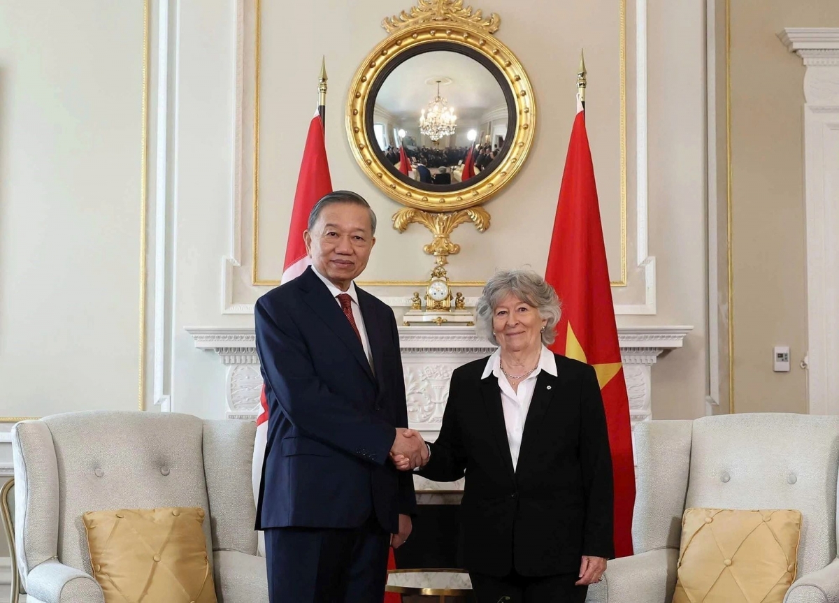 General Secretary and President To Lam and Governor General of Canada Louise Arbour. (Photo: VOV)