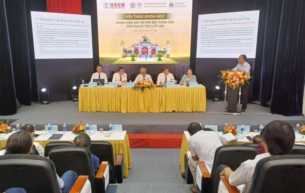 A workshop highlighting the universal value of the Co Loa relic site in August 2026 (Photo: VOV5)