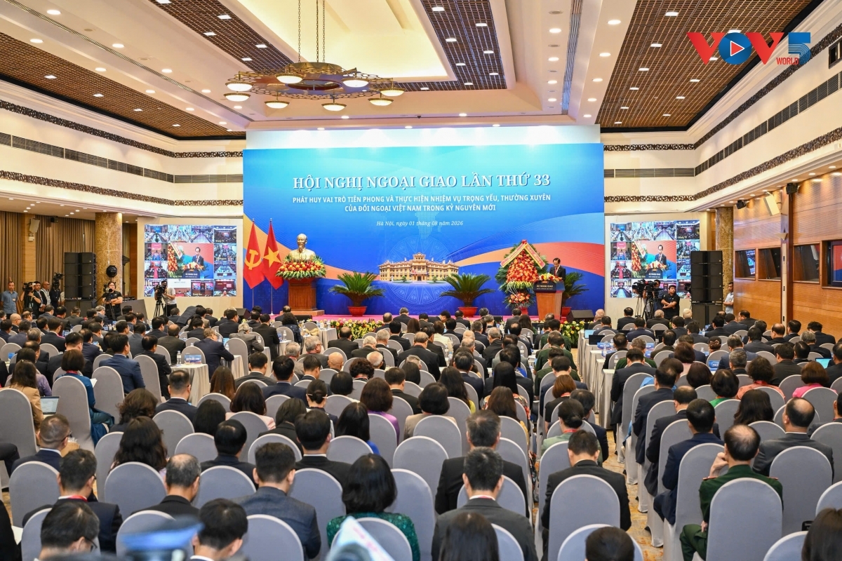 Quang cảnh Hội nghị Ngoại giao lần thứ 33. Ảnh: Việt Cường/VOV
