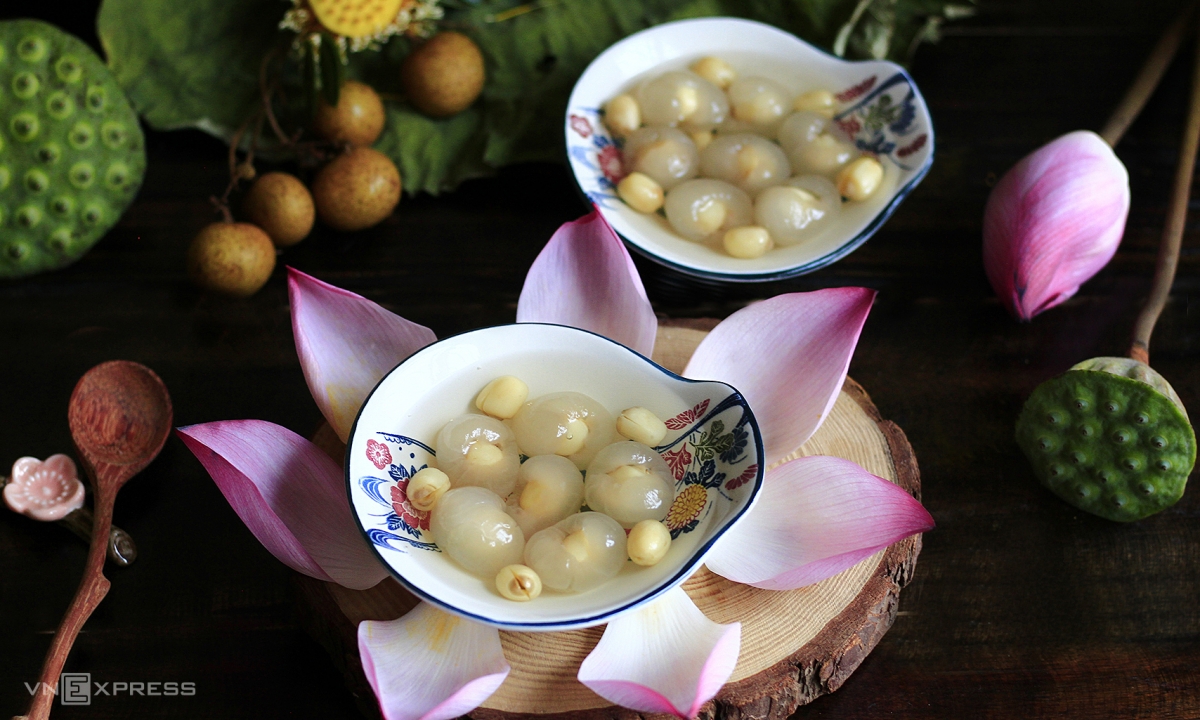 용안 연꽃씨 째 - Chè Sen Long Nhãn·째 샌 롱 냔 (사진: vnexpress)