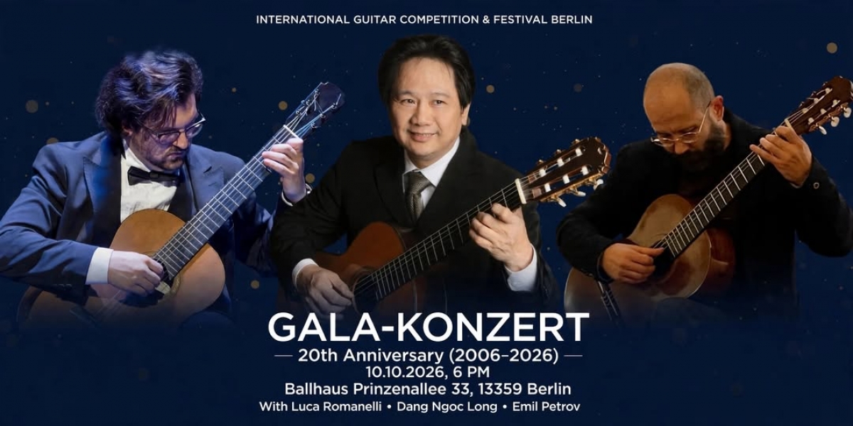 GS nhạc sĩ Đặng Ngọc Long (ở giữa) sẽ biểu diễn cùng các nghệ sĩ khách mời 2026 trong Gala kỷ niệm 20 năm.