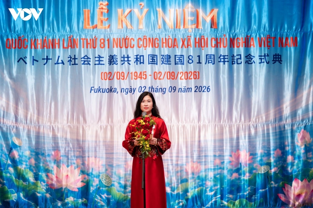 Tổng Lãnh sự Việt Nam tại Fukuoka Trịnh Thị Mai Phương phát biểu tại sự kiện.<br>
Ảnh BTC cung cấp