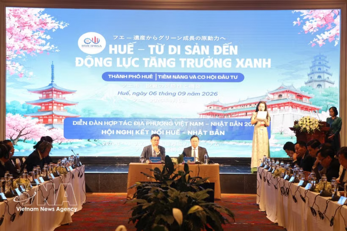 The Hue–Japan Connectivity Conference 2026 was held in the central city of Hue on September 6, 2026. (Photo: VNA)