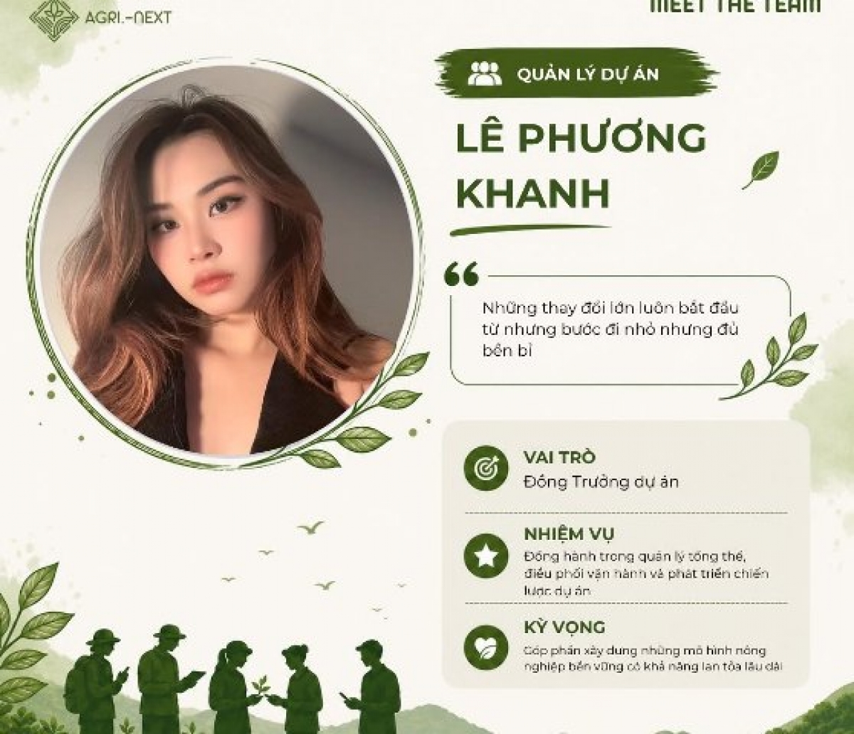 Chị Lê Phương Khanh, trưởng nhóm Dự án. Ảnh:FBNV
