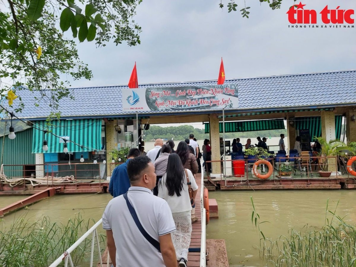 ホアンロン船着き場を出発する（写真：baotintuc.vn）