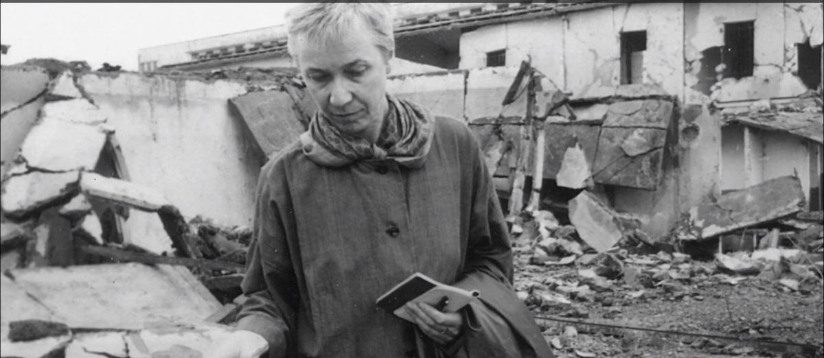 Sara Lidman, the prominent Swedish author and socialist activist, visits Hanoi in October 1965. (Photo taken from the documentary)