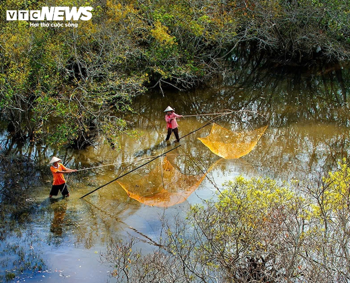 Bạn Trương Hồng Quân (du khách) chia sẻ: “Dù chỉ cách trung tâm TP Huế khoảng 15km nhưng Rú Chá cho tôi cảm giác trái ngược hoàn toàn với phố xá, đô thị tấp nập. Nơi đây yên bình đến kỳ lạ, thời gian như ngừng trôi. Đi bộ trên con đường bên tông len lỏi giữa khu rừng nguyên sinh, nghe tiếng chim hót, tôi cảm thấy mình như lạc vào thế giới cổ tích”. Ảnh: Văn Đình Huy