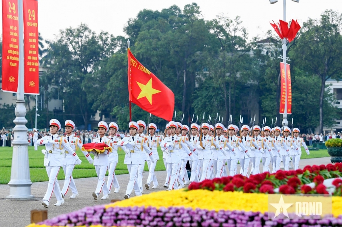 Upacara Bendera pada Hari Nasional di Lapangan Ba Dinh, Kota Hanoi