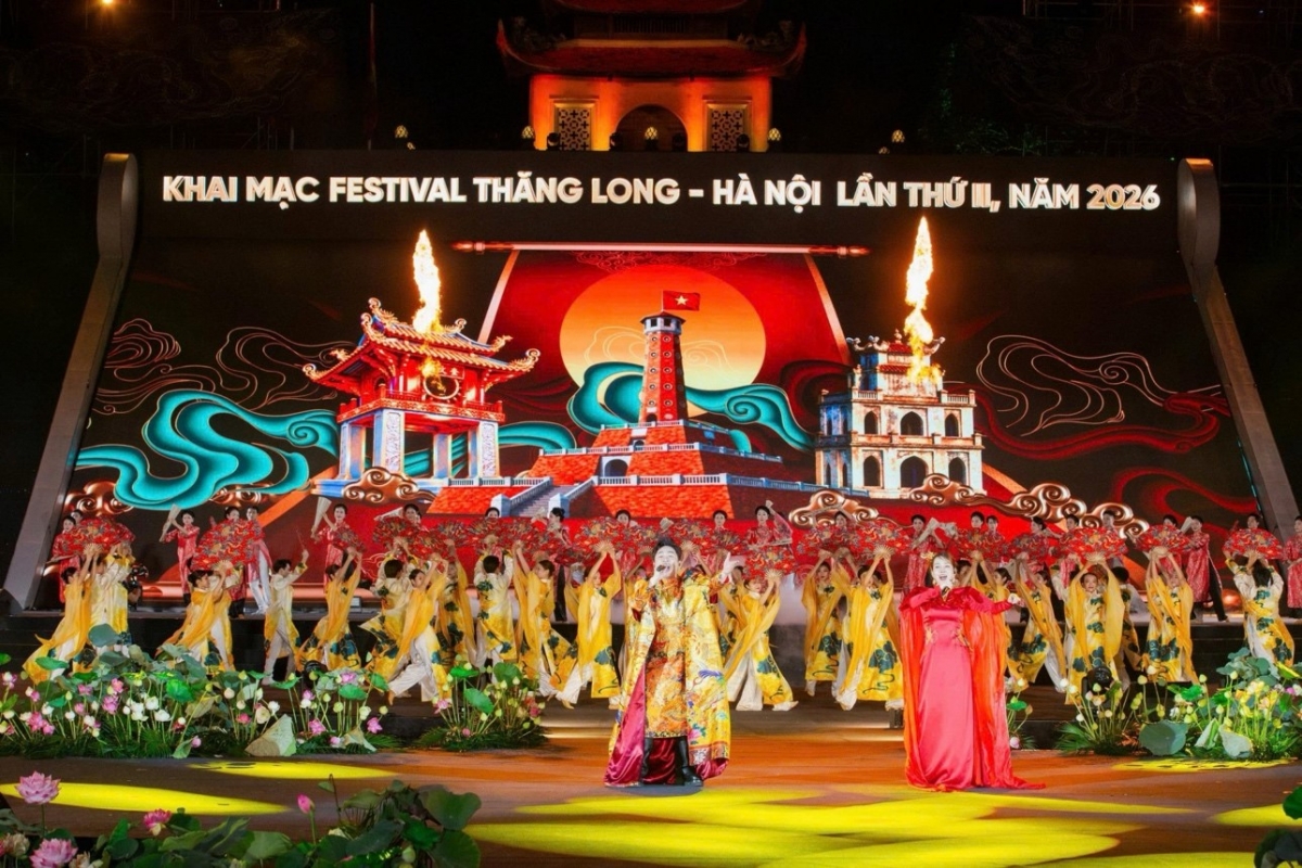 A performance at opening ceremony of the Thang Long – Hanoi Festival 2026 (Photo: Ngoc Anh/VOV5)