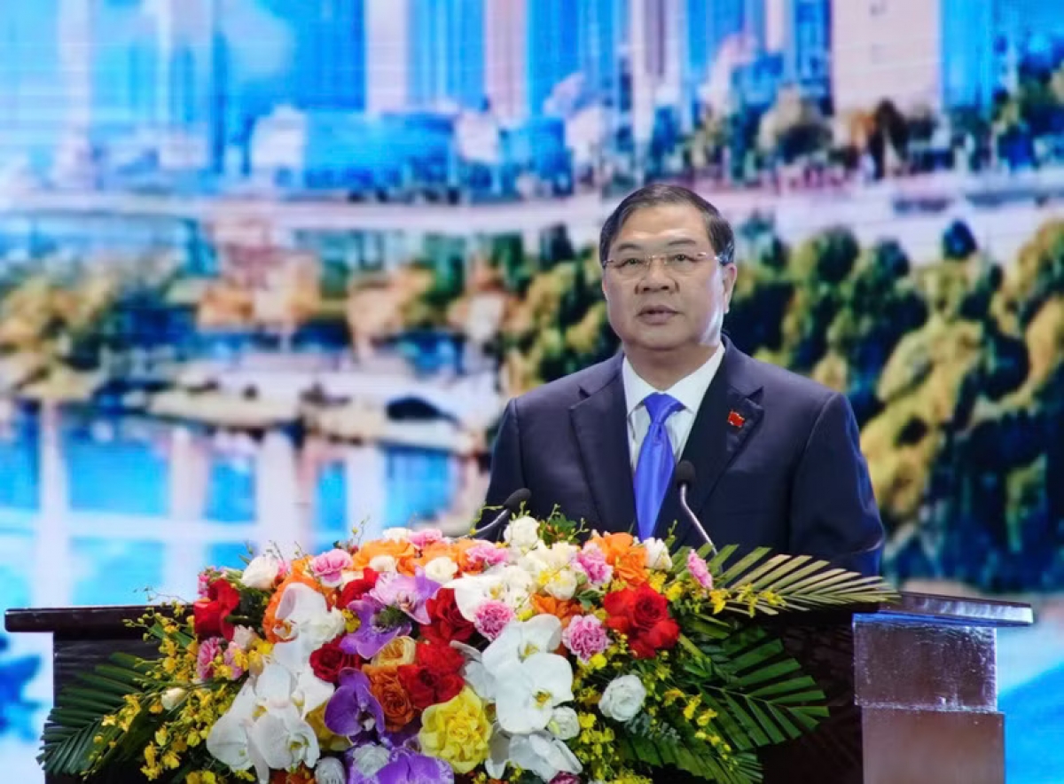 Deputy Prime Minister Pham Gia Tuc speaks at the award ceremony of the “Outstanding Vietnamese Entrepreneurs – Saint Giong Cup” 2026. (Photo: Vietnam+)
