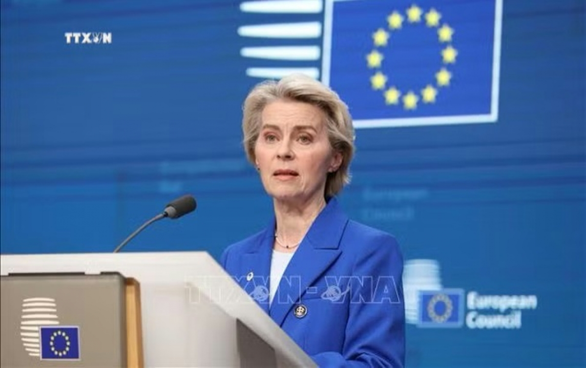 La présidente de la Commission, Ursula von der Leyen. Photo: THX/TTXVN
