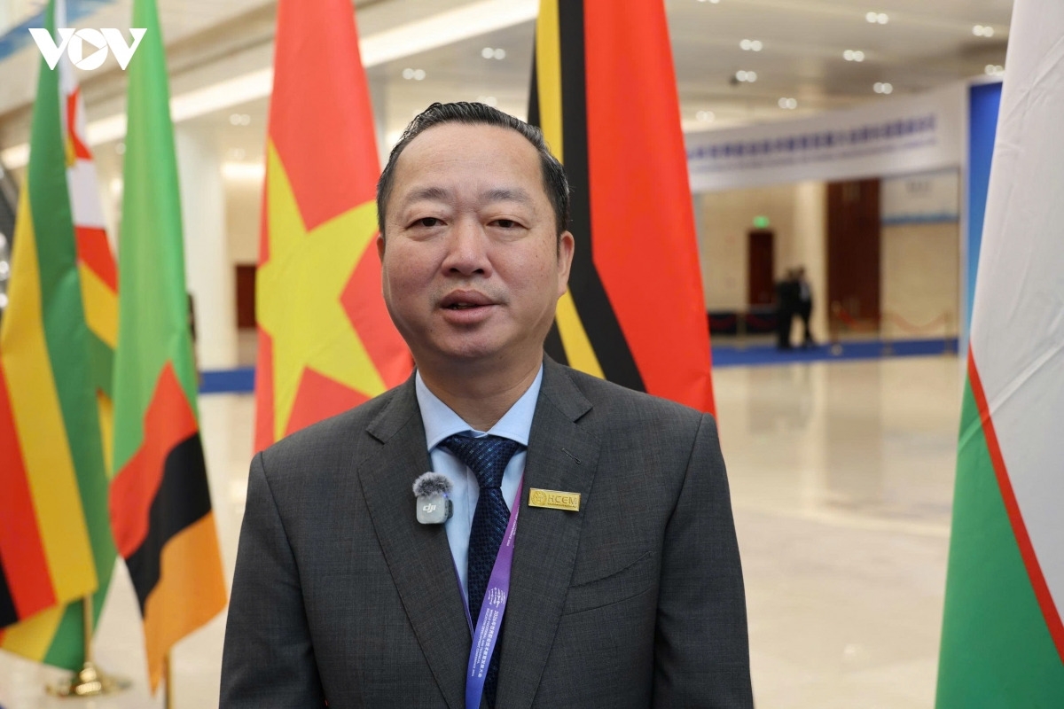 Ông Đồng Văn Ngọc, Hiệu trưởng Trường Cao đẳng Cơ điện Hà Nội. Ảnh: Trung Kiên/VOV-Bắc Kinh
