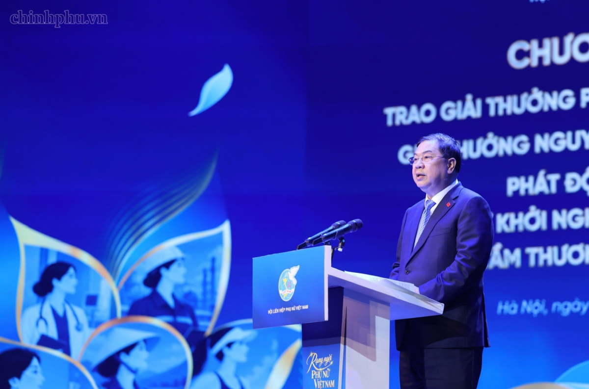 Standing Deputy Prime Minister Pham Gia Tuc speaks at the event. (Photo: chinhphu.vn/Phuong Nguyen)