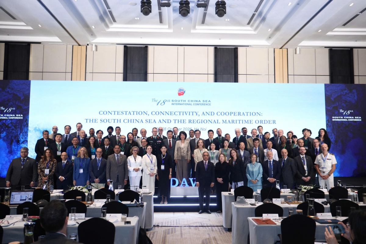 Participants in the 18th international conference on the East Sea/South China Sea in Ha Noi (Photo: Embassy of Sweden in Vietnam)