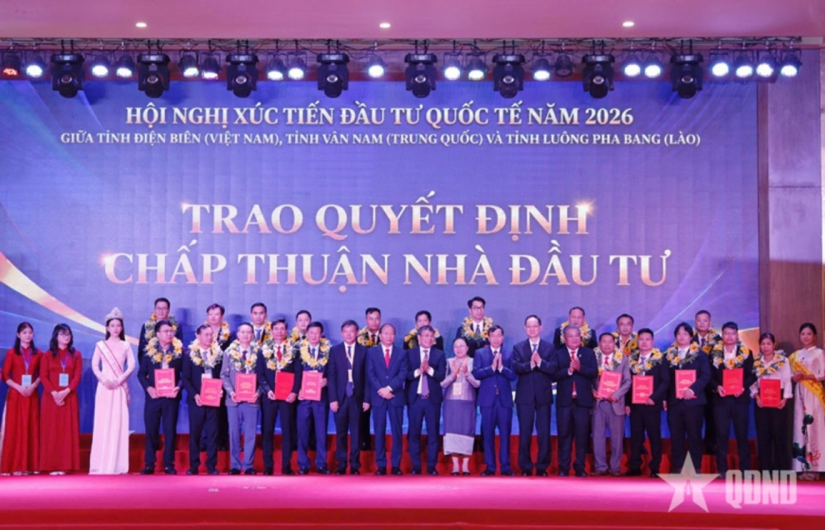 การมอบมติอนุมัตินักลงทุนจำนวน 20 ฉบับ คิดเป็นมูลค่าการลงทุนรวมเกือบ 287 ล้านดอลลาร์สหรัฐ (qdnd.vn)