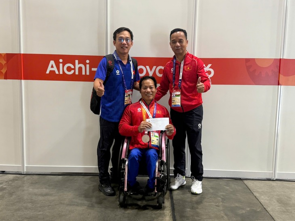 Lực sĩ Lê Văn Công mang về huy chương đầu tiên cho Việt Nam tại Asian Para Games 5 - Ảnh: Thể thao Việt Nam