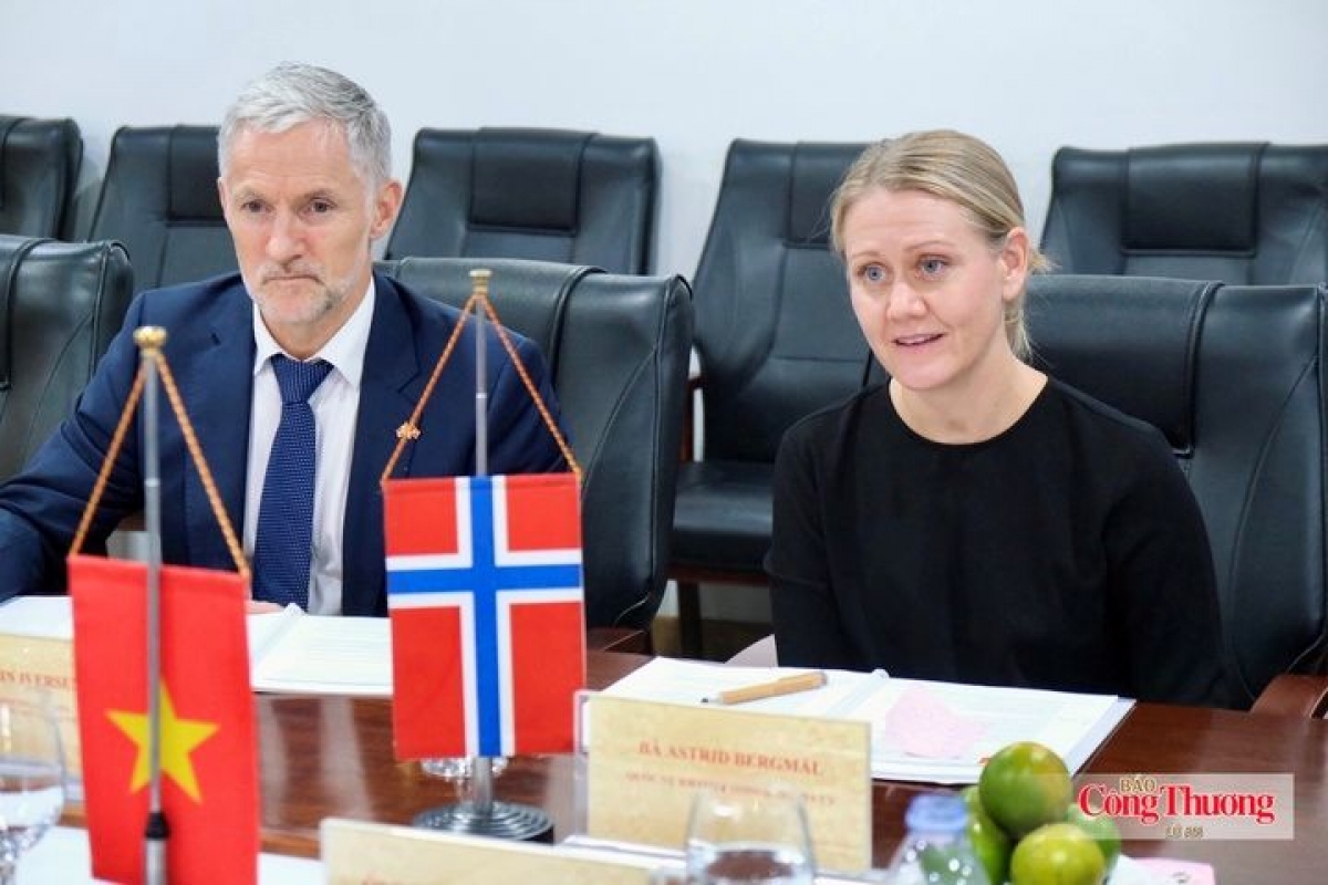 Sekretaris Negara Norwegia Astrid Bergmal (Foto: Koran Industri dan Perdagangan Vietnam)